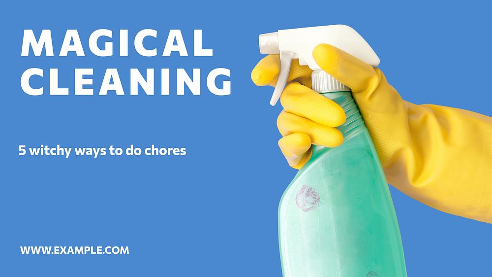 Magical cleaning blog banner template
