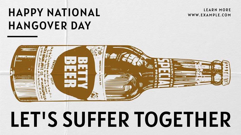 National hangover day blog banner template