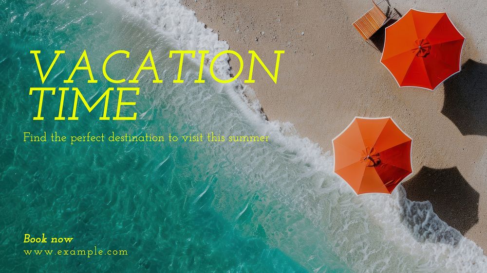 Vacation time blog banner template