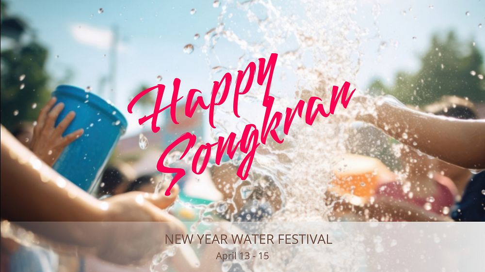 Songkran festival blog banner template