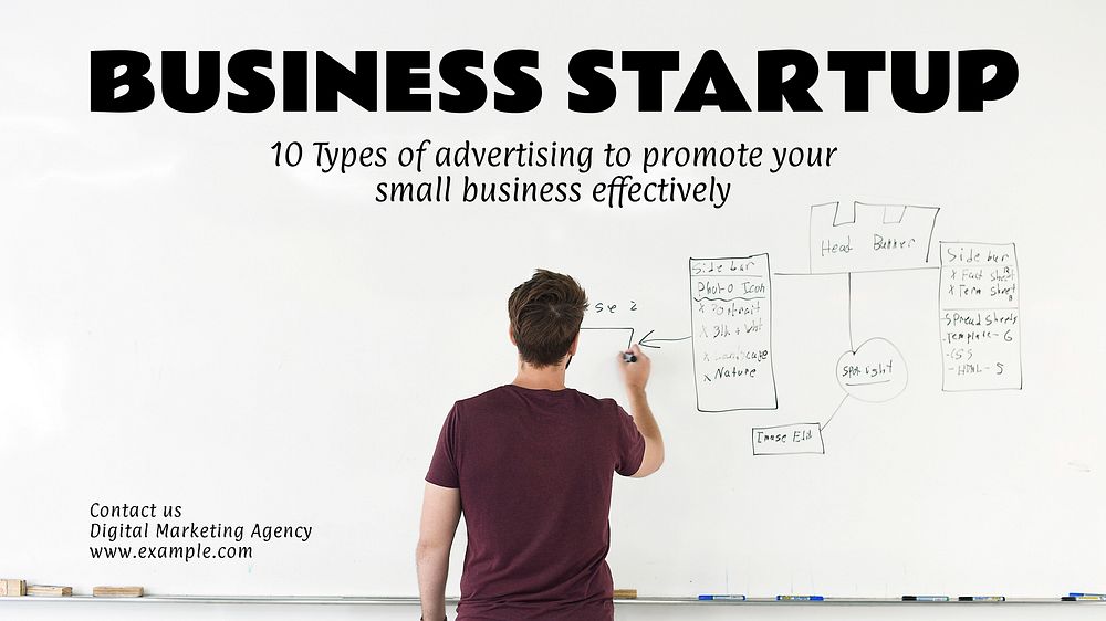 Business startup blog banner template