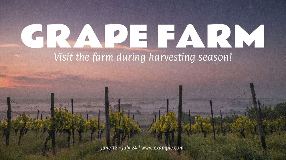 Grape farm blog banner template