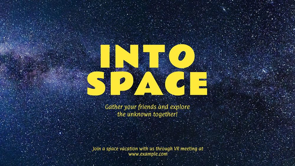 Into the space blog banner template