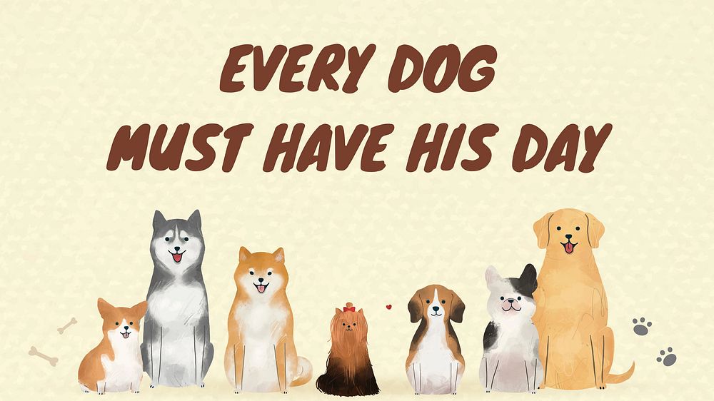 Dog quote blog banner template