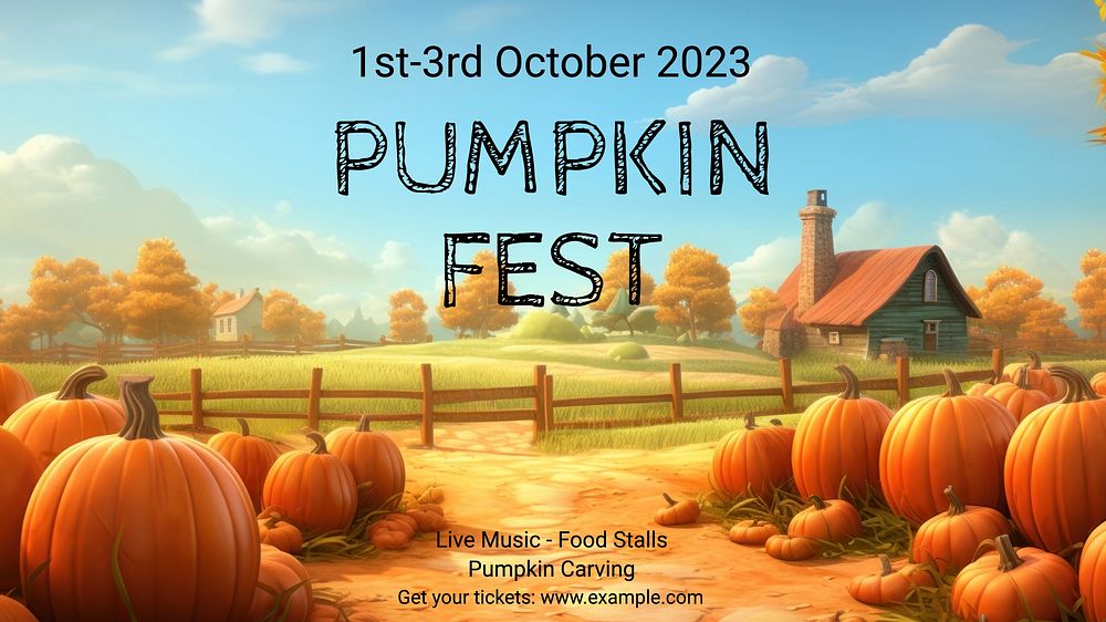 Pumpkin fest blog banner template