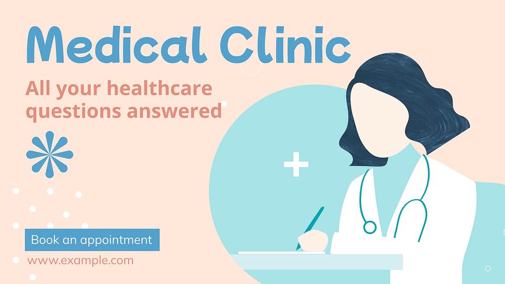 Medical clinic blog banner template