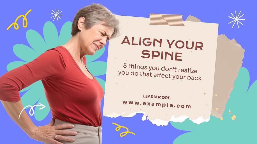 Spine alignment blog banner template