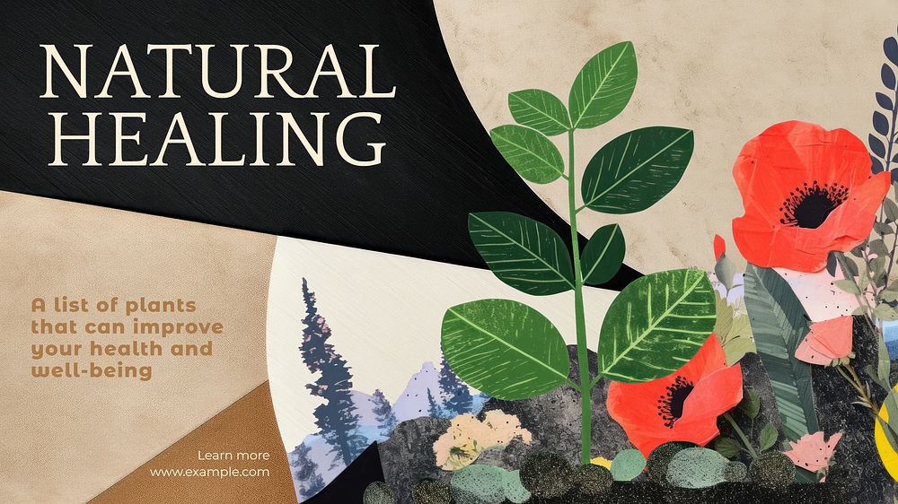 Natural healing blog banner template