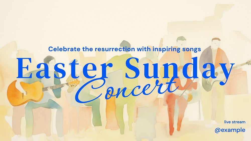 Easter Sunday concert blog banner template