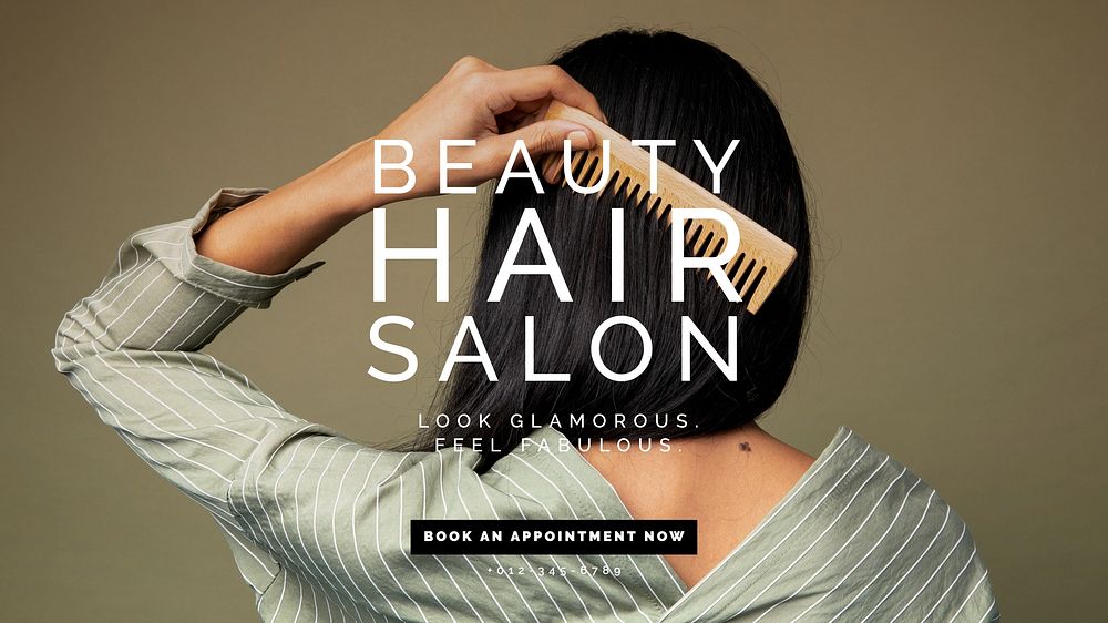 Hair salon blog banner template