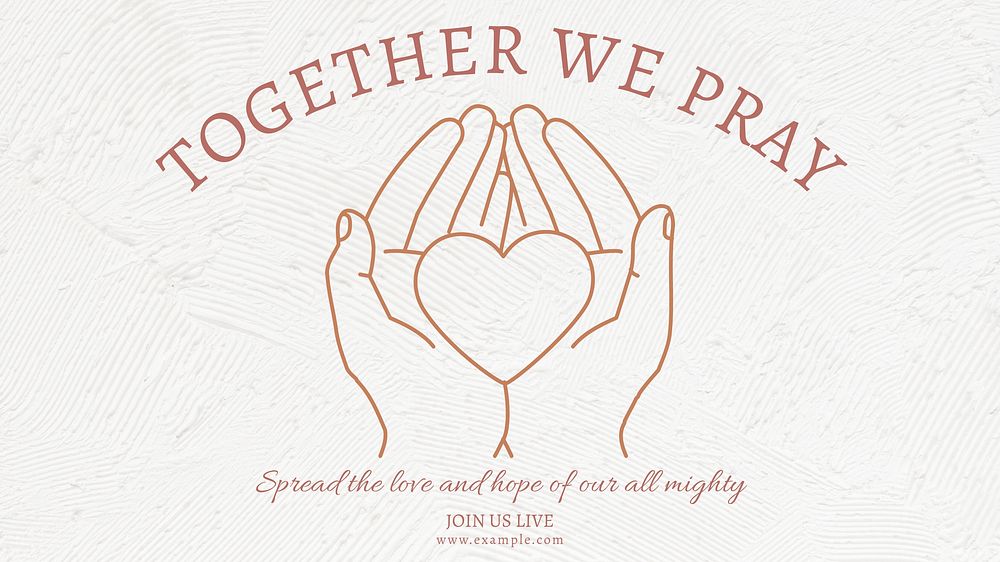 Together we pray blog banner template