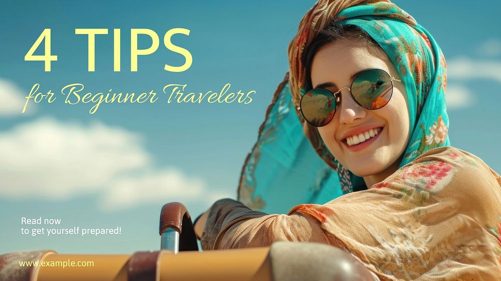 Travelers tips blog banner template