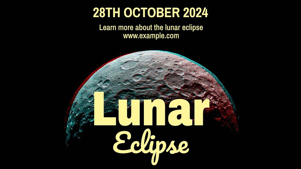 Lunar eclipse blog banner template