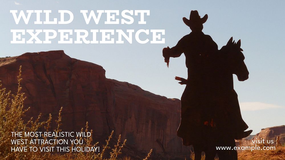 Wild West experience blog banner template