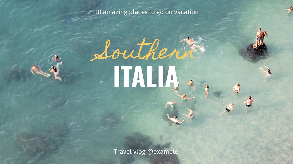Visit Italy blog banner template