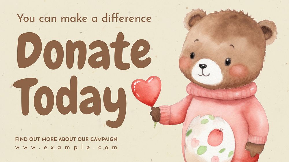 Donate today blog banner template