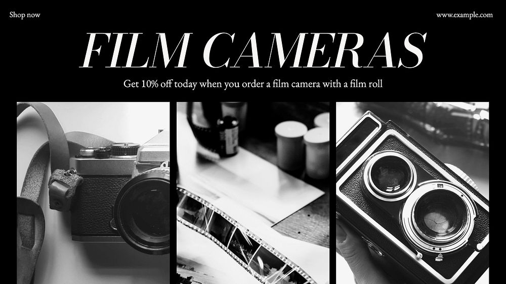 Film Cameras blog banner template