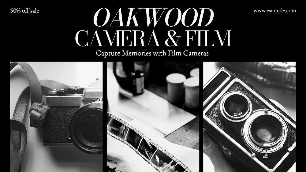 Camera film blog banner template