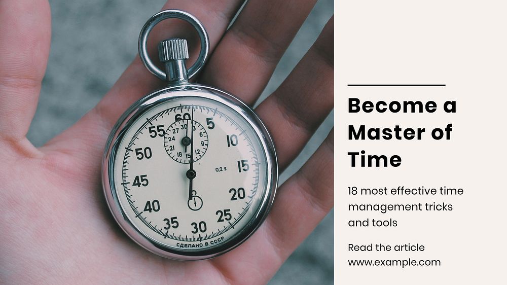 Time management blog blog banner template