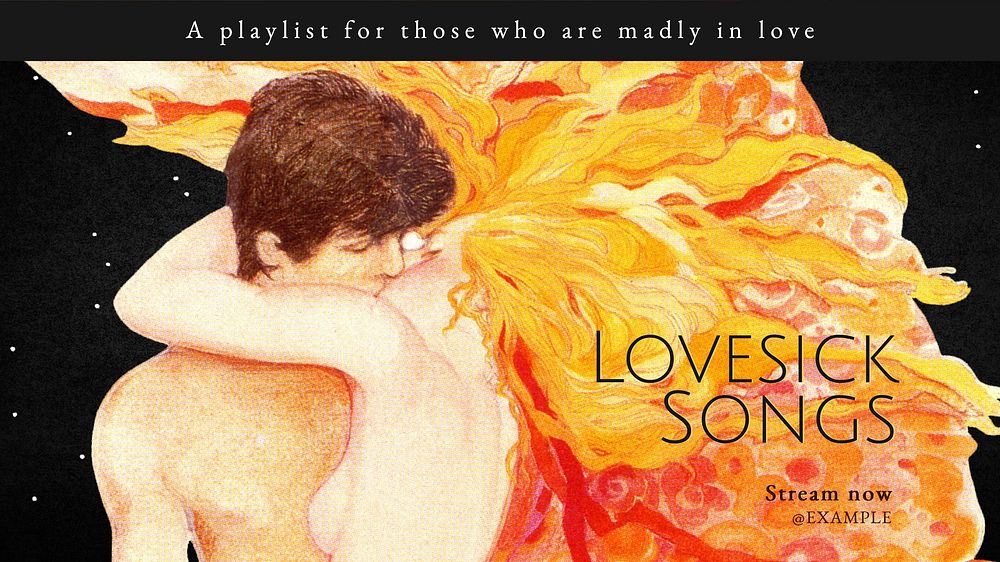 Lovesick songs blog banner template