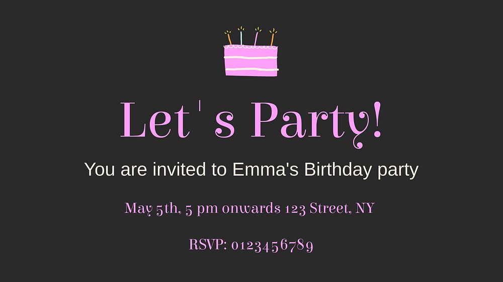 Lets party blog banner template