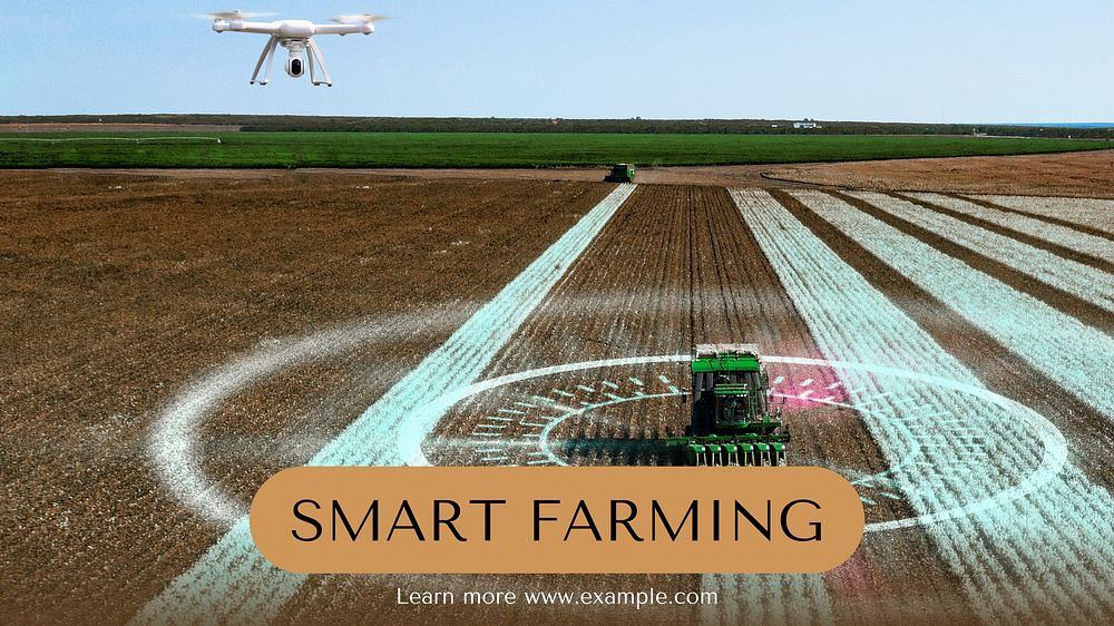 Smart farming  blog banner template