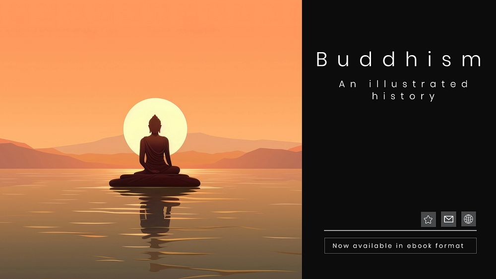Buddhism history blog banner template