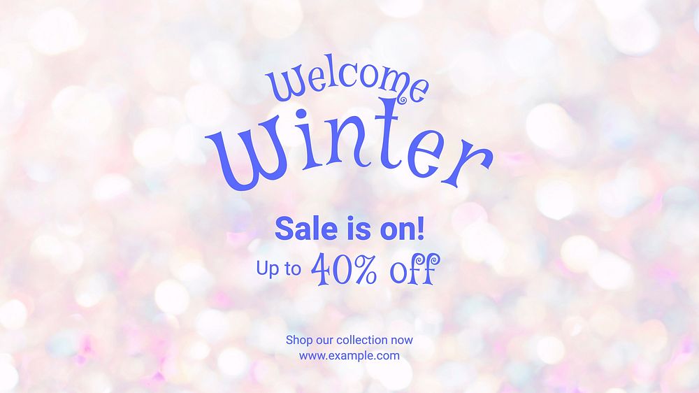 Welcome winter sale blog banner template
