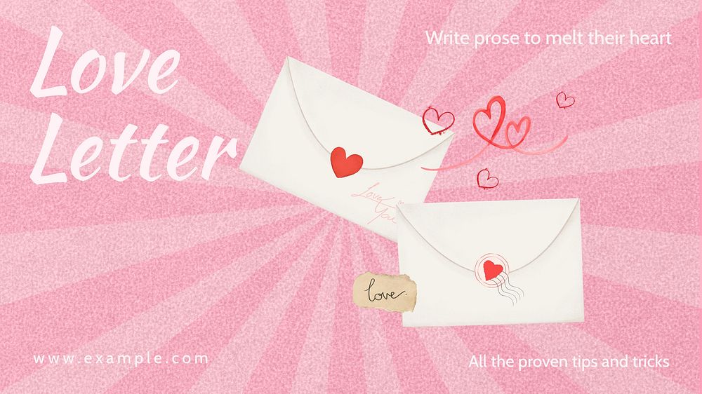 Love letter blog banner template