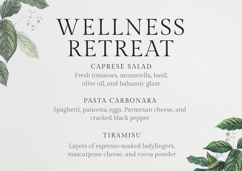 Signature menu template | Free Photo - rawpixel