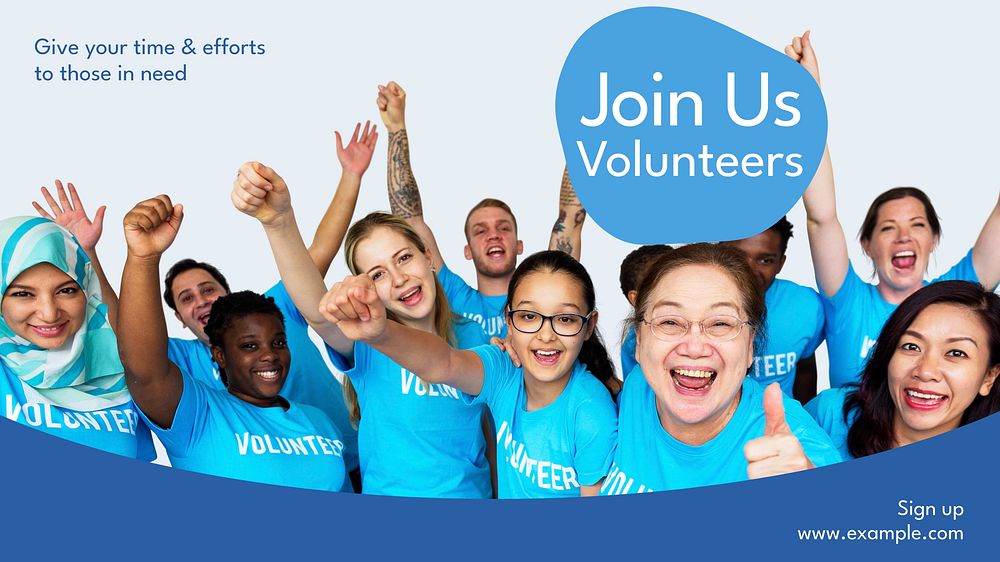 Join us volunteers blog banner template