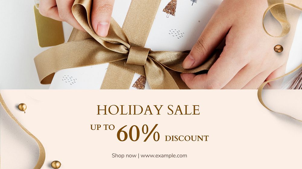 Holiday sale blog banner template