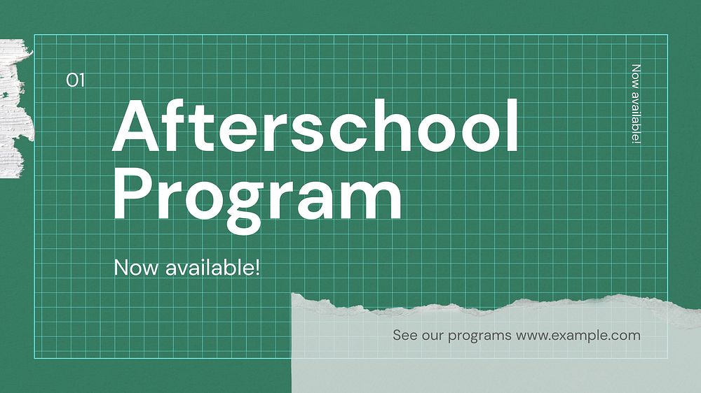 Afterschool program blog banner template