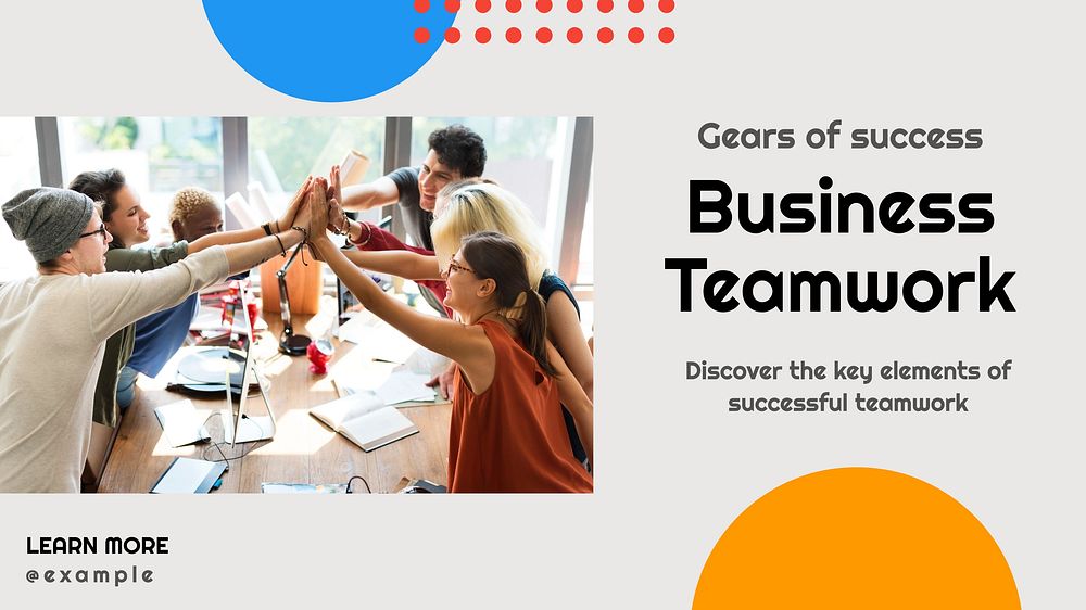 Business teamwork blog banner template