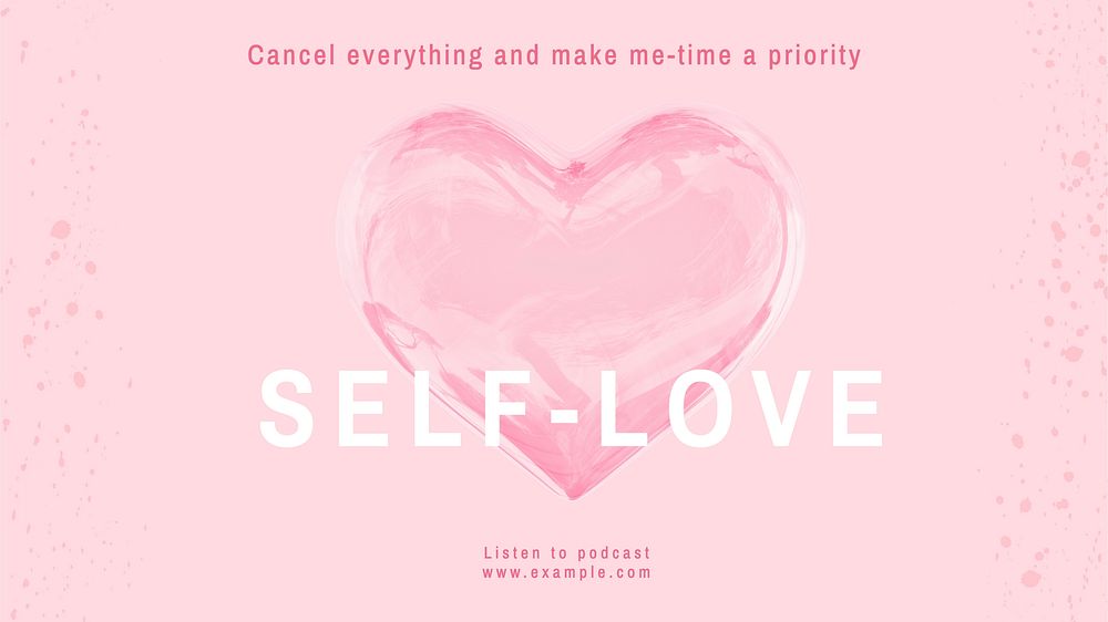 Self-love  blog banner template