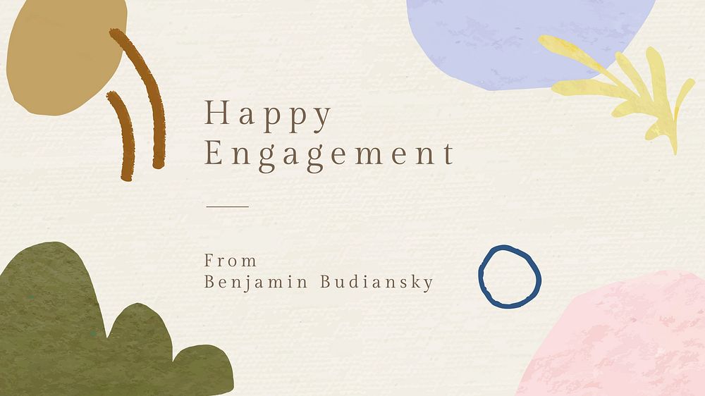 Happy engagement blog banner template