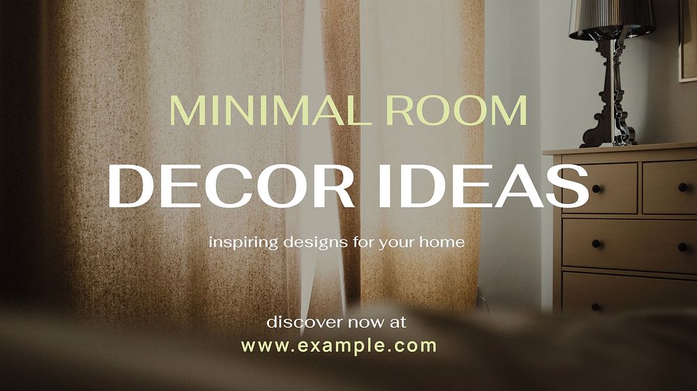 Minimal room decor blog banner template