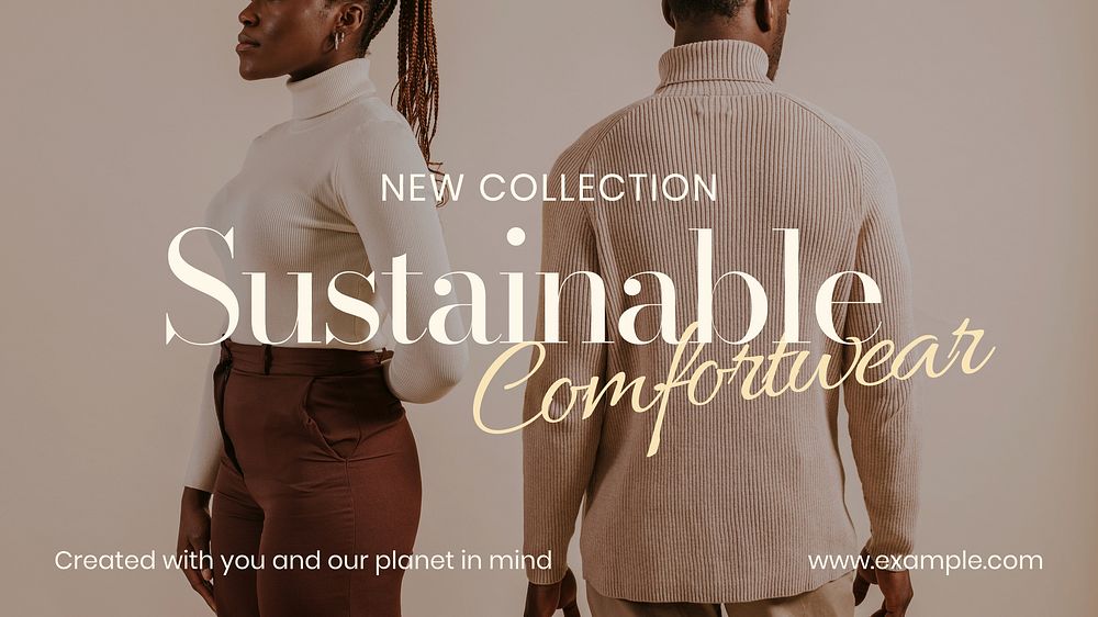 Sustainable comfort wear blog banner template
