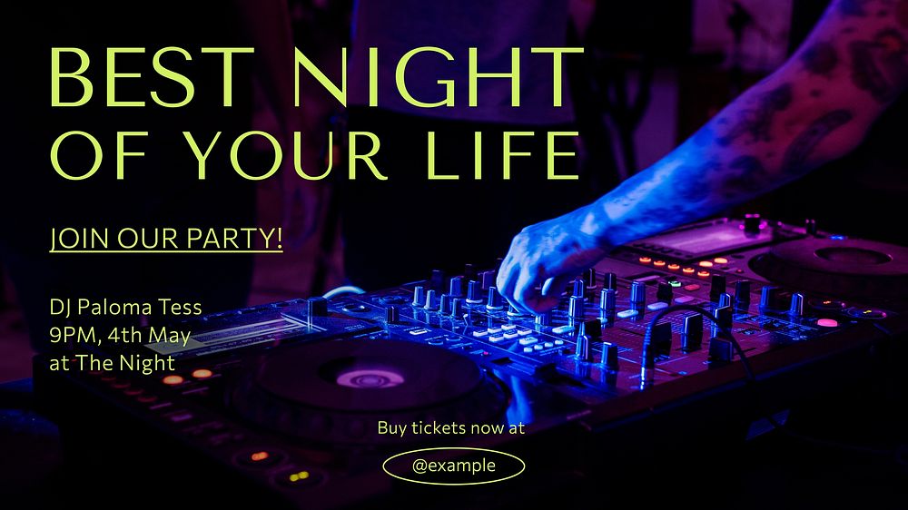 Best night & clubbing blog banner template