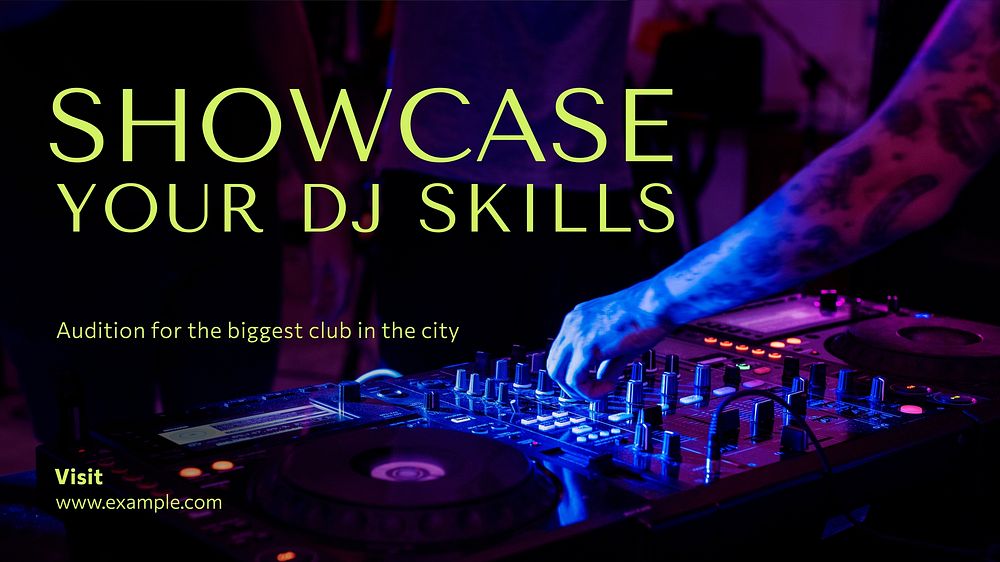 DJ audition blog banner template