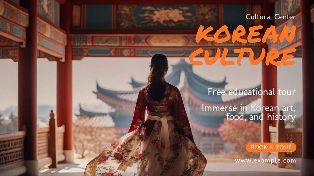 Korean culture blog banner template