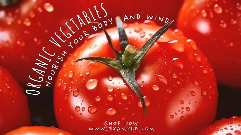Organic vegetables blog banner template