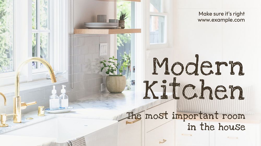 Kitchen design  blog banner template
