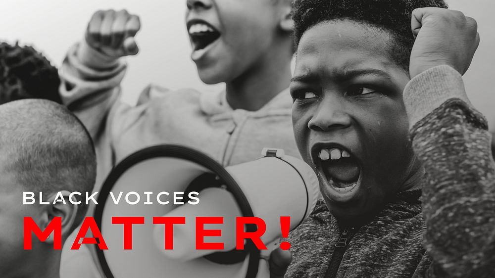 Black voices matter  blog banner template