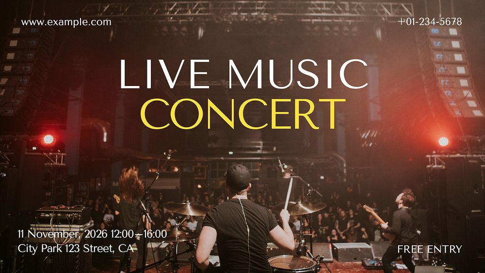 Live music concert  blog banner template