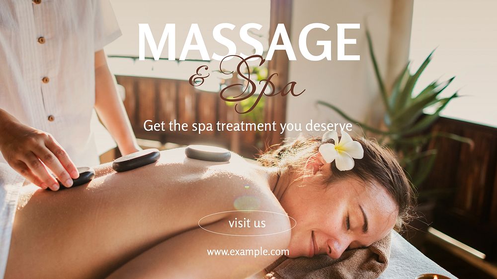 Massage & spa  blog banner template