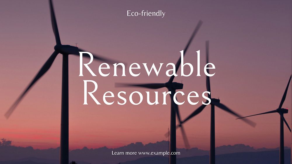 Renewable resources blog banner template