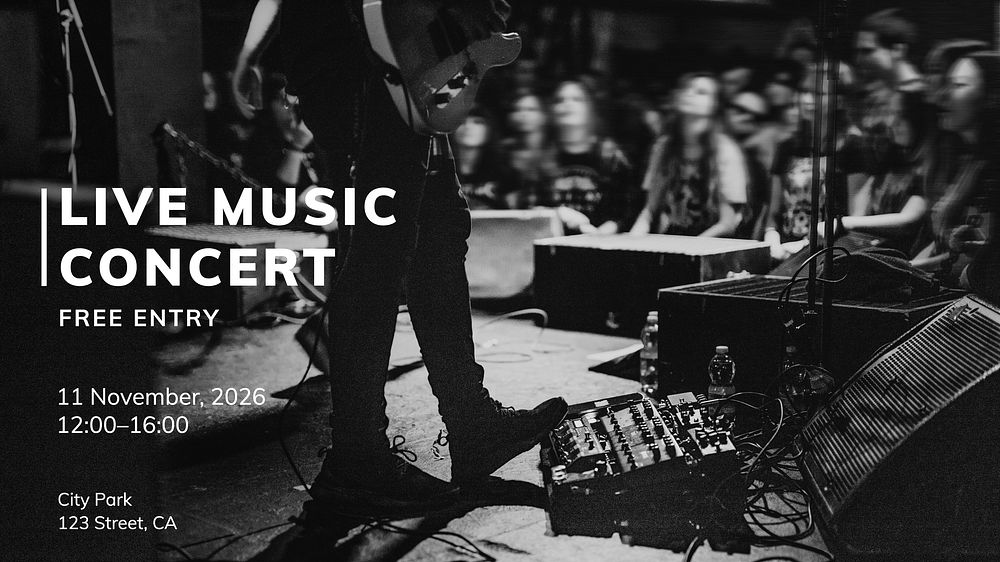 Live music concert blog banner template