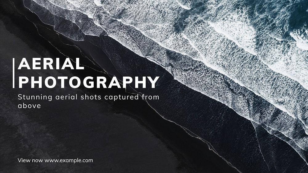 Aerial photography blog banner template