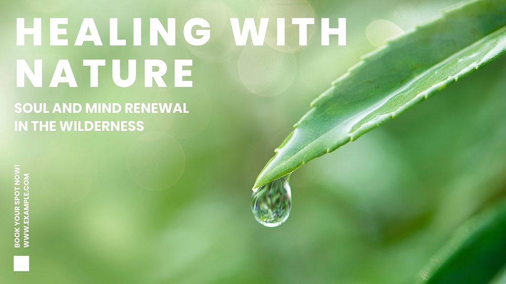 Healing with nature blog banner template